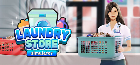 Laundry Store Simulator показывает зал прачечной и оборудование